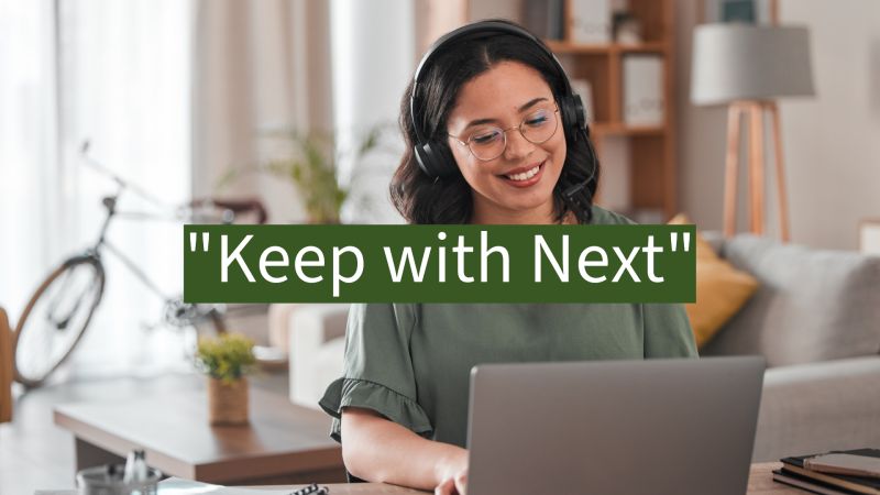 MS Word's Keep with Next.