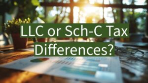 LLC vs Schedule C sole proprietorship tax differences.